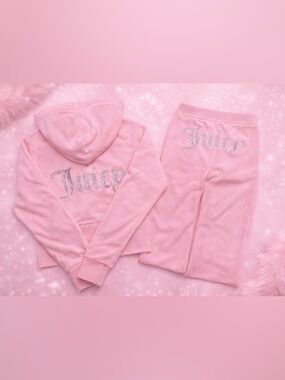 Juicy Couture Pink Fleece Hoodie & Pants Set